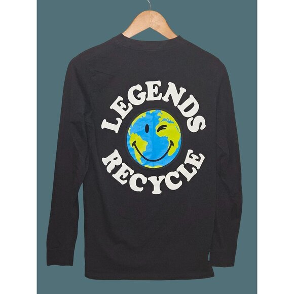 Ghost Lifestyle Legends Recycle Graphic Long Sleeve Black T Shirt Unisex Small - Picture 1 of 7
